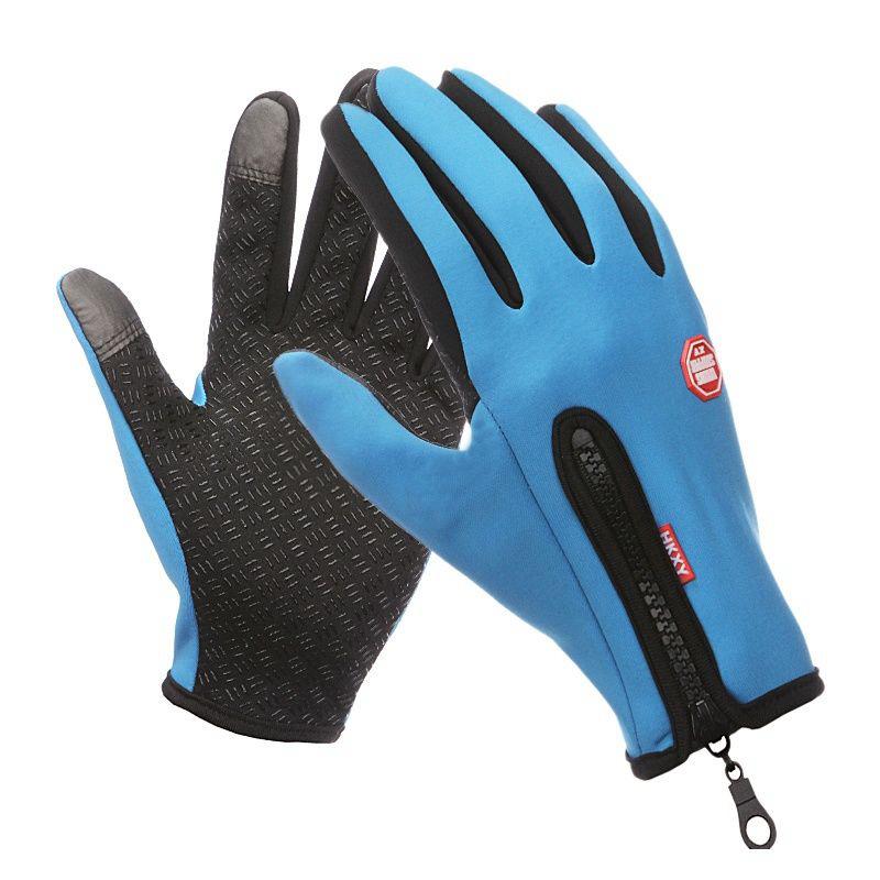 Unisex Winter Waterproof Touchscreen Gloves with Zipper - Windproof & Plus Velvet for Cycling, Skiing, and Mountaineering