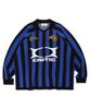 Critic Strickstreifen Renn-Trikot Schwarz