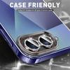 Custodia Protettiva per Fotocamera ad Anello Metallico con Diamanti di Lusso per Samsung Galaxy Z Flip 7 6 5G Vetro Temperato 9H Accessori per Obiettivo