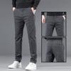 Autumn and Winter Thickened Men's Casual Pants Elastic Loose Straight Slim Business High-end Versatile Long Pants Men's Clothing