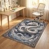 Dragon Phoenix Theme Crystal Velvet Rug Personalized Custom Name Text Soft Floor Mat Home Decor