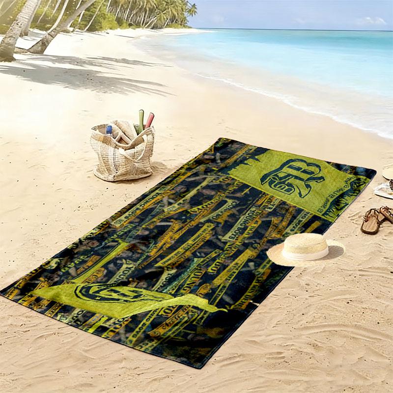 YB Print Beach Towel, Large Soft Quick Dry Towel for Beach Camping Swimming