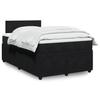 Exclusive House - Slatted Bed Base with Black Velvet Mattress 120x190 Cm