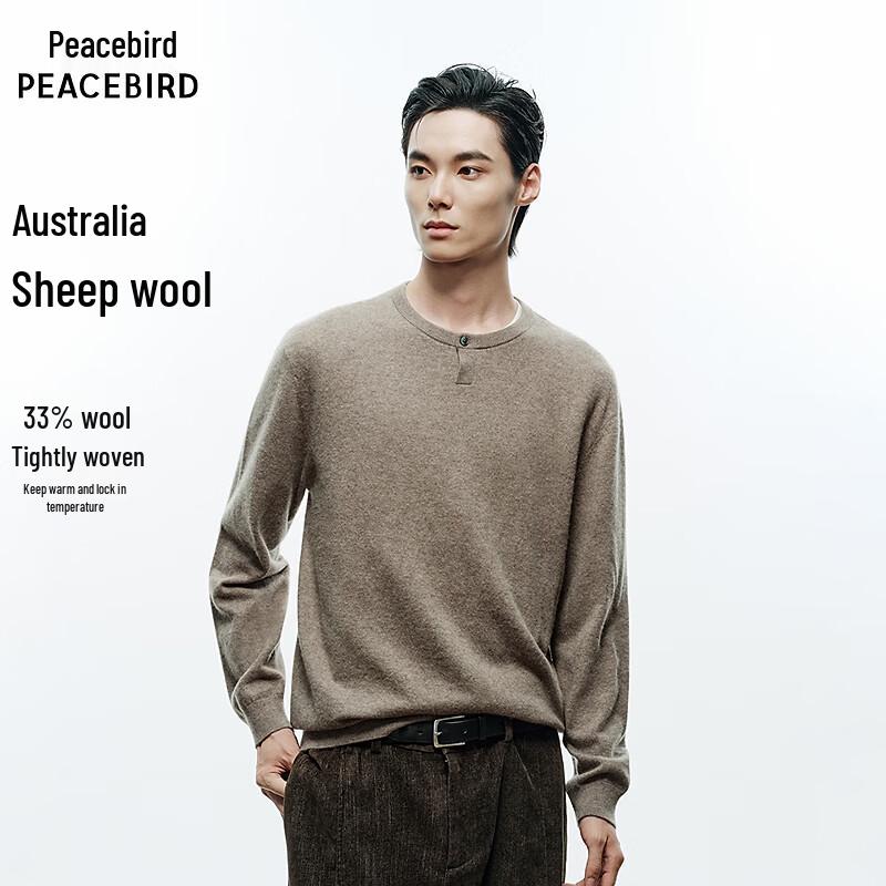 Peacebird Men's Crew Neck Pullover Sweater