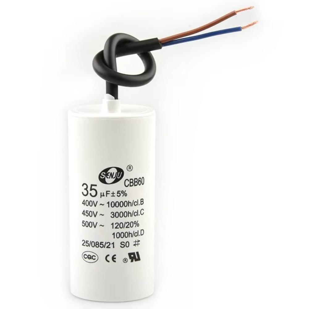 Capacitor de Partida para Motor 450V Capacitor Redondo para Bomba d'Água Capacitor Confiável para Máquina de Lavar