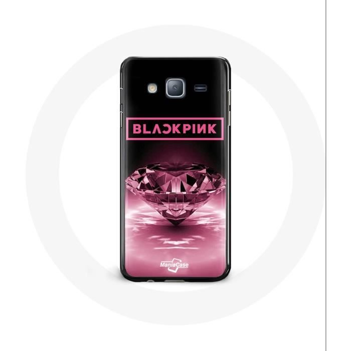 Coque pour Samsung Galaxy J7 2016 Wallpaper diamante Blackpink Kpop Logo Rose - Maniacase
