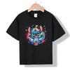 XH30 2026 Sommer Neues Bedrucktes Baumwoll-T-Shirt mit Rundhalsausschnitt für Kinder von 1-16 Jahren, Jungen und Mädchen
