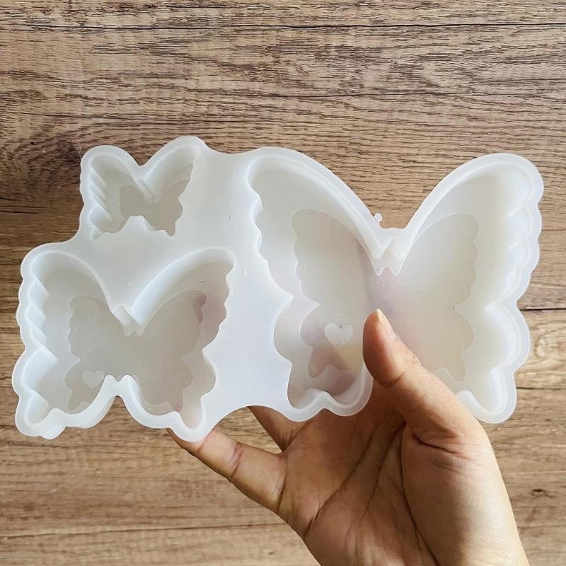 Butterfly Figurine Silicone Candle Molds for Candle Soap Candy Chocolate Temperature Resistant Fondant Silicone Molds