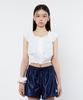 PIPPET Shirring Cap Sleeve Blouse (White)