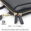 Dienbona Genuine Leather Smartphone Pouch, Women's Shoulder Bag, Crossbody Smartphone Pouch, with Interchangeable Wide Strap (Black)