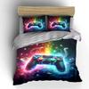 Colorful Gaming Controller Set Bedding Duvet Cover Set Duvet Cover Pillowcases (1 * Duvet Cover 2 * Pillowcases, Without Duvet Insert)