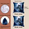 4pcs Colorful Wolf - Peach Skin Velvet Pillowcase