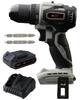 18V Rechargeable Drill Set and One Battery Maximum Tightening Torque of 40Nm with LED and Driver, 3-Piece (Main Unit, Charger, 1.5Ah Pack),