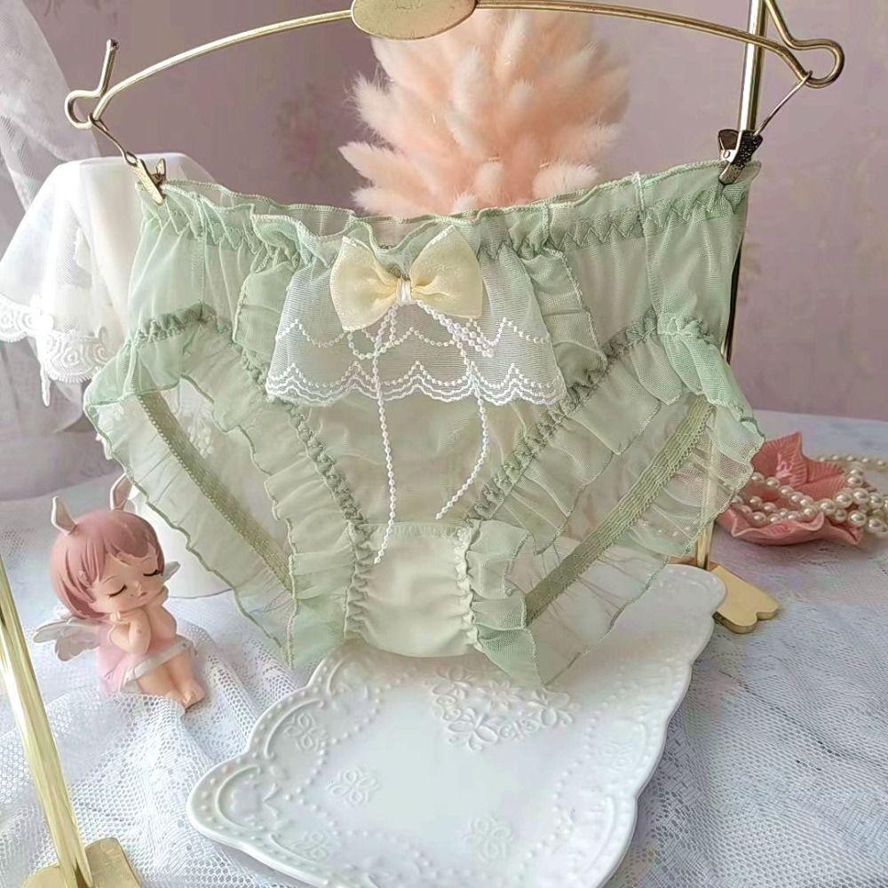 Bowknots Sexy Underwear Princess Ruffle Briefs Cute Lingerie