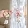 Verstellbare Kamelien-Vorhang-Raffhalter Schöner lochfreier Perlen-Vorhang-Schnalle Elegantes Vorhang-Befestigungsseil Wohnzimmer