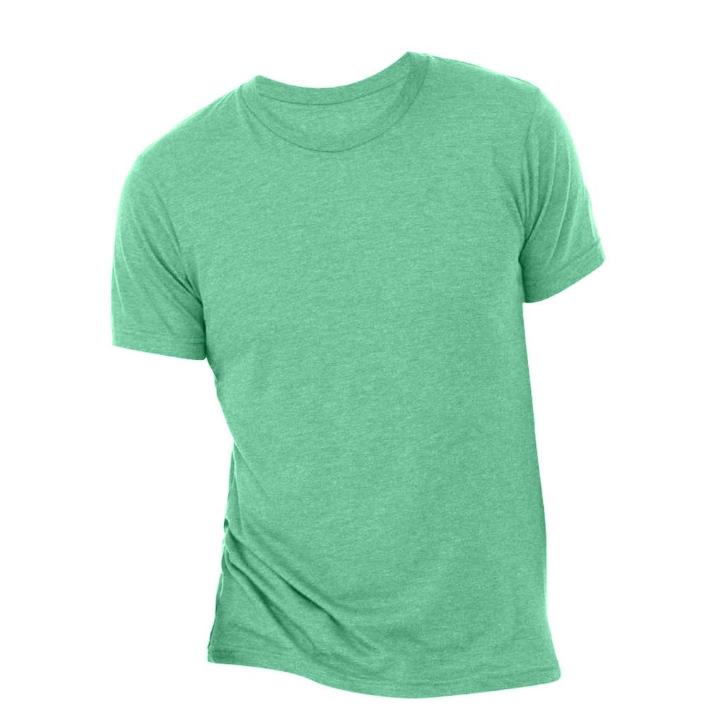 Canvas Mens Triblend Crew Neck Plain Short Sleeve T-Shirt