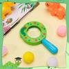 Kaisibum Children's Magnifying Glass Outdoor Wooden Magnifier Children's Cartoon Caterpillar Hand Magnifier for Home School Outdoor Garden Tool