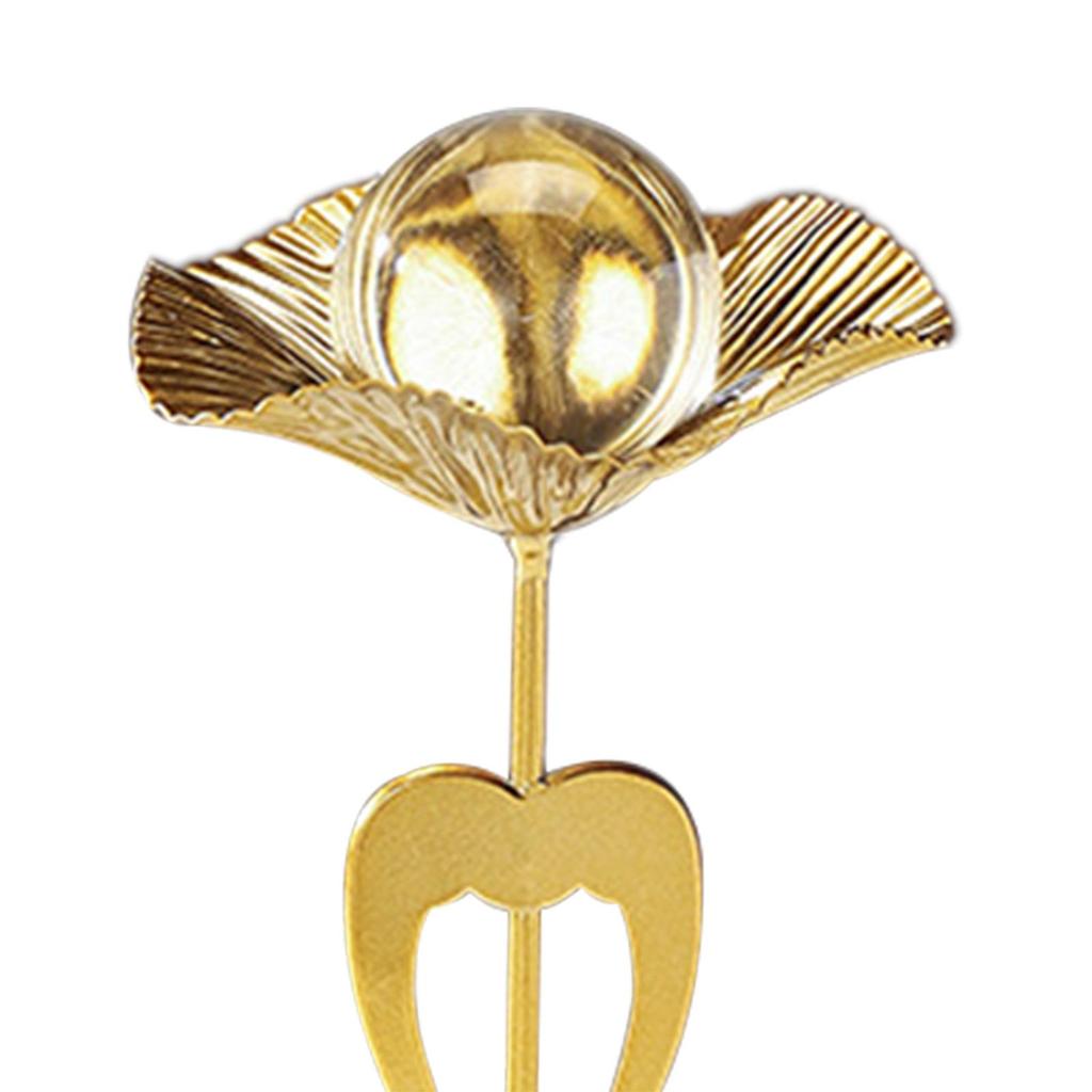 Ball Ornament Figurine Sculpture Home Collectible Birthday Metal Leaf Statue