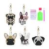 Formemory DIY 5D Diamond Art Keychain Set of 5 Cat Dog DIY Handmade Glitter Charm Diamond Painting Beginner Gift Diamond Bead Painting Pendant Resin