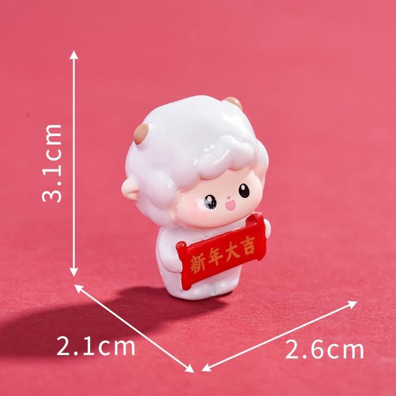 2027 Chinese Zodiac Goat Lunar Diy Animal Fairy Home Garden Decoration Miniature Items Figurines Ornaments Room Decor
