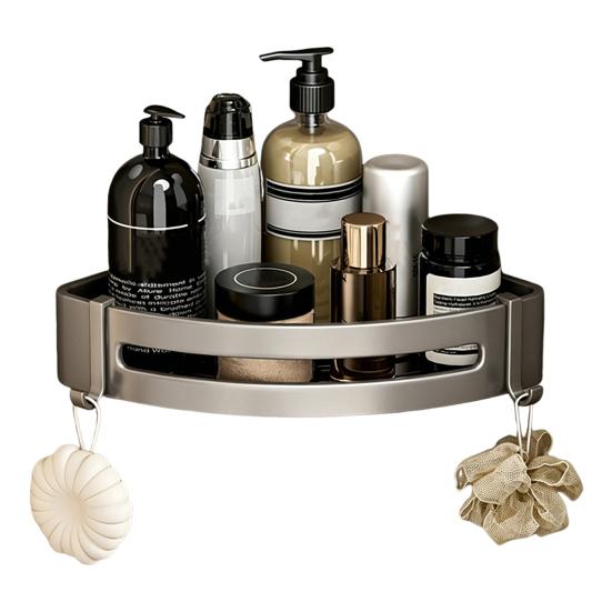 

Стеллаж для хранения Алюминиевый сплав Металлический корпус Коррозионно-стойкий Угловая полка Настенный Треугольный дизайн Кухонная Ванная комната Полка A