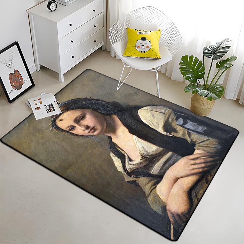 Famous Paintings Art Printed Carpet for Living Room Large Area Rug Soft Carpet Home Decoration Mats Boho Rugs Dropshipping