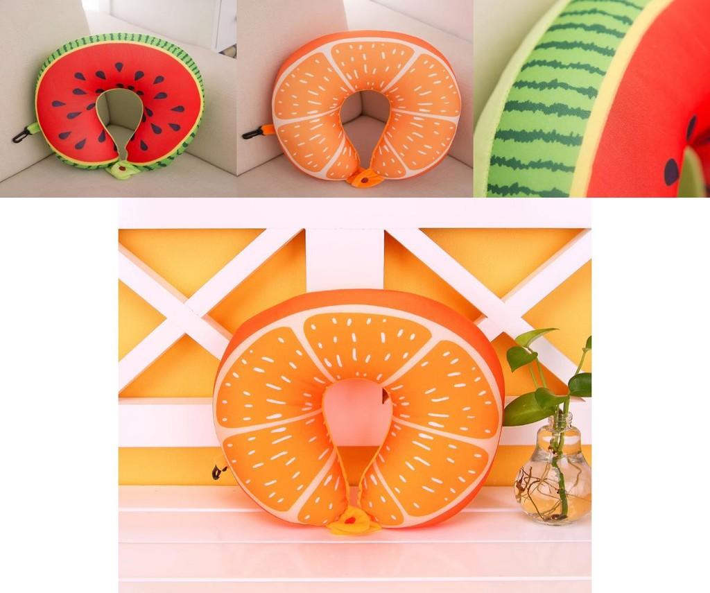 Fruit Shaped Plush Neck Pillow With Foam Beads For Home Office Decor Gift