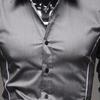 Men Shirt Single-breasted Business Formal Slim Autumn Shirt for Work