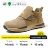 Men's Breathable Steel Toe Work Shoes - Comfortable, Wear-Resistant, Anti-Smash, Anti-Puncture, Anti-Scald & Anti-Spark for Construction and Welding.