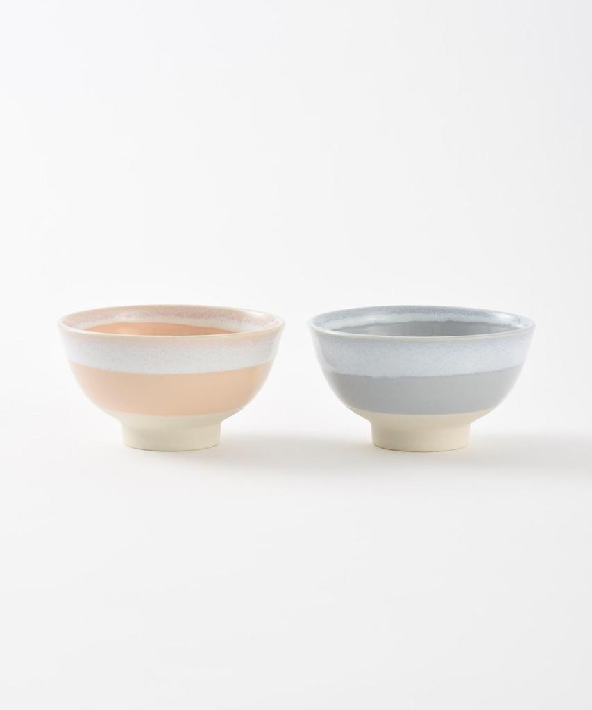 BRUNO BRUNO Mino Ware Pair Gift Set, Tea Bowls, Pink, No Size, RBHK010-PKxBL