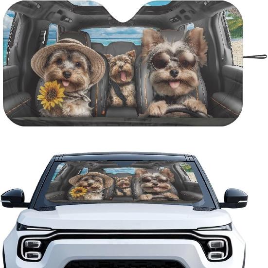 Fashion Cat Car Window Shades Foldable Car Windshield Sunshades Automotive Windshield Sunshades Keep Cool UV Rays Protection for Most Sedan Truck Van