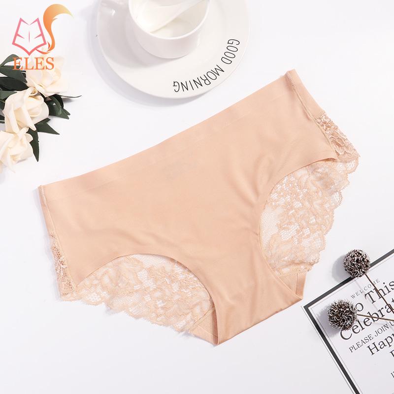 Women Lace Underpants Ice Silk Briefs Female Panties Comfortable Underwear Breathable Briefs