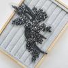Lace Fabric Rhinestones Embroidery Applique Handmade Cloth Applique Exquisite Cloth Patch  Sewing