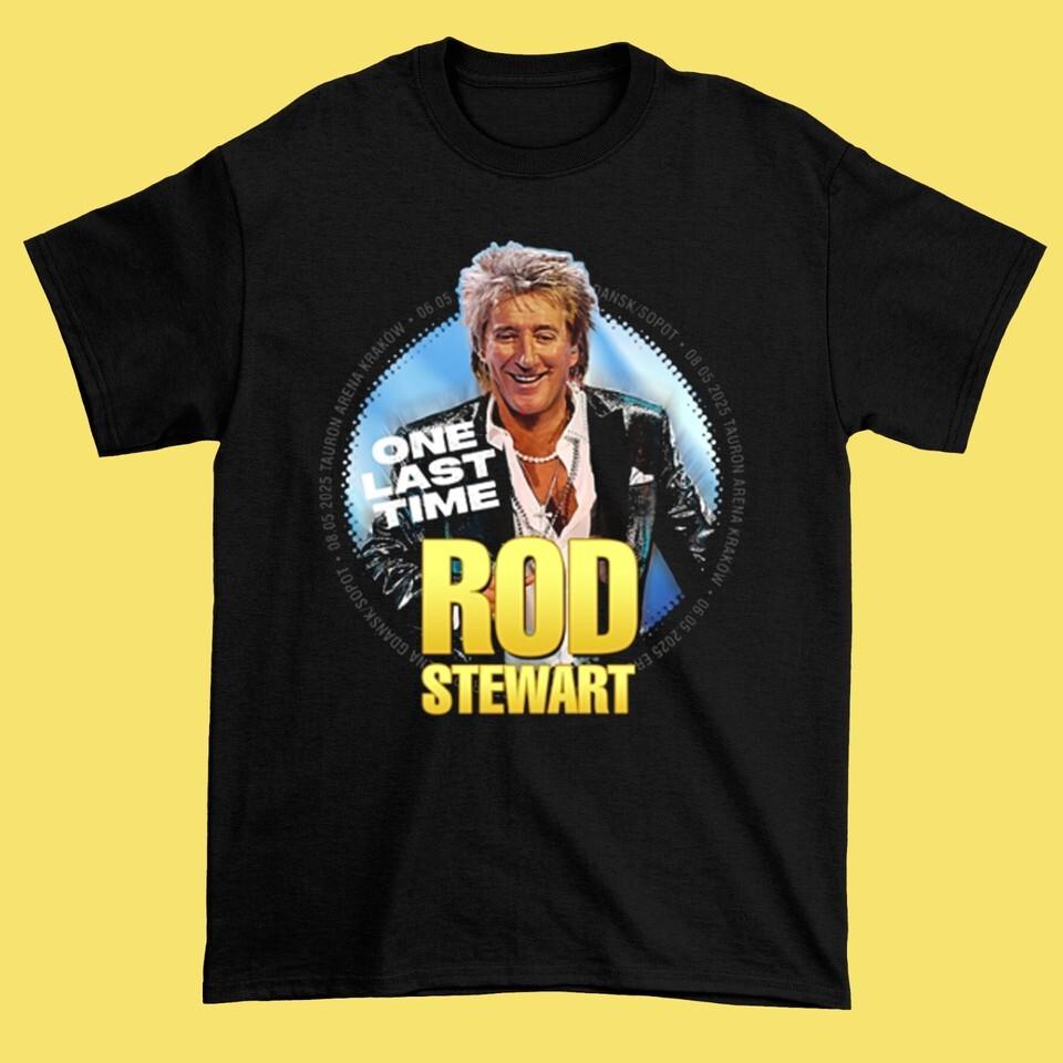 TSP SHIRTNEW Rod Stewart 2025 Black Cotton All size S345XL Tshirt Men Women Unisex T-Shirt S