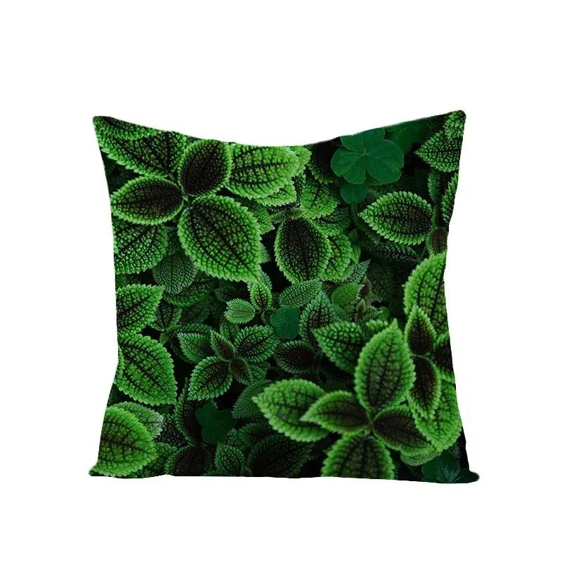 Plant Leaf Pillow Cover Bedroom Room Home Decoration Office Seat Living Room Sofa Cushion Cover 45X45Cm