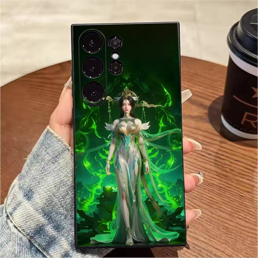 Shi-hao Fire Fairy Phone Case For Samsung S25,S24,S21,S22,S23,S20,Ultra,S26,Plus,Fe,Note,5G Black Cover