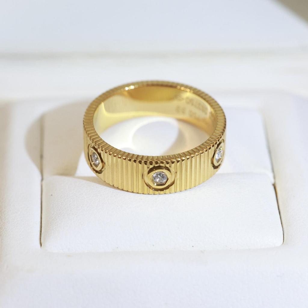 High Quality Version 6 Diamond Version Three Color Ring for Daily Wear Exquisite Craftsmanship for Men and Women Gifts for Men and Women Birthday Gift