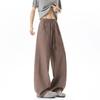 Summer new imitation hemp casual pants Japanese retro old money style deconstruction design scimitar pants breathable pants