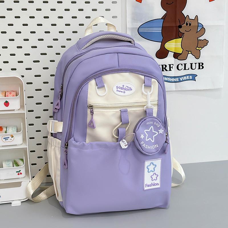 Autumn and Winter New Ultra-light High-value Junior High School Schoolbag Cute Male and Female Students Backpack Large Capacity Wear-resistant Backpac