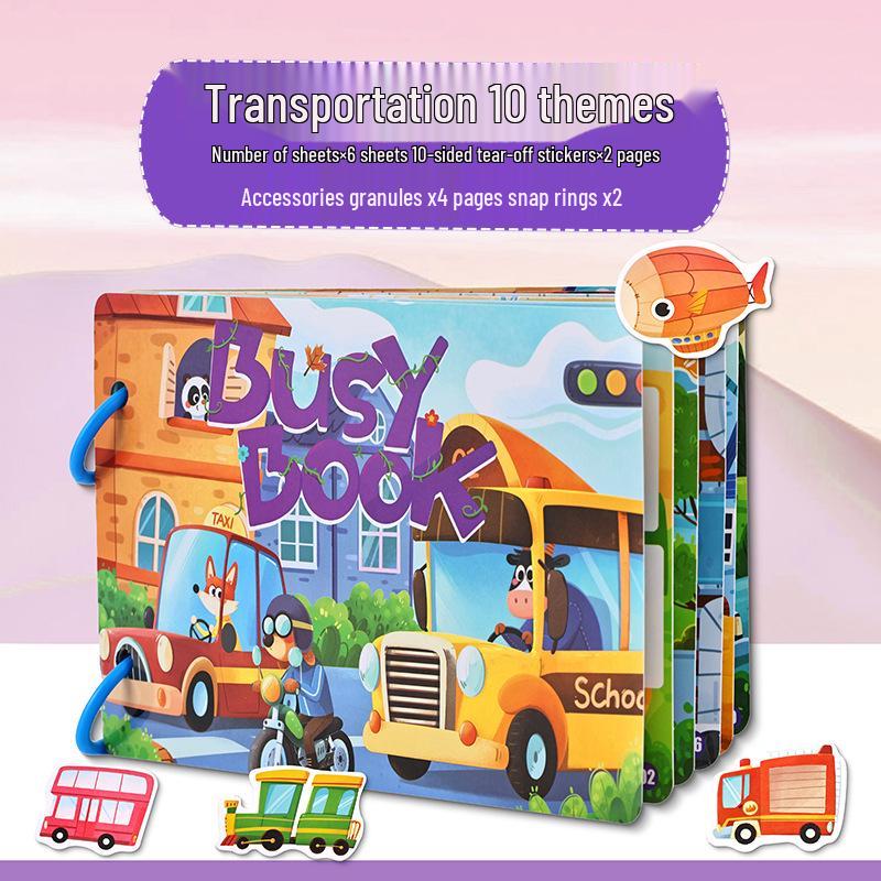 Early Learning Tear-and-Paste Quiet Book: Educational Busy Book for Cognitive Development