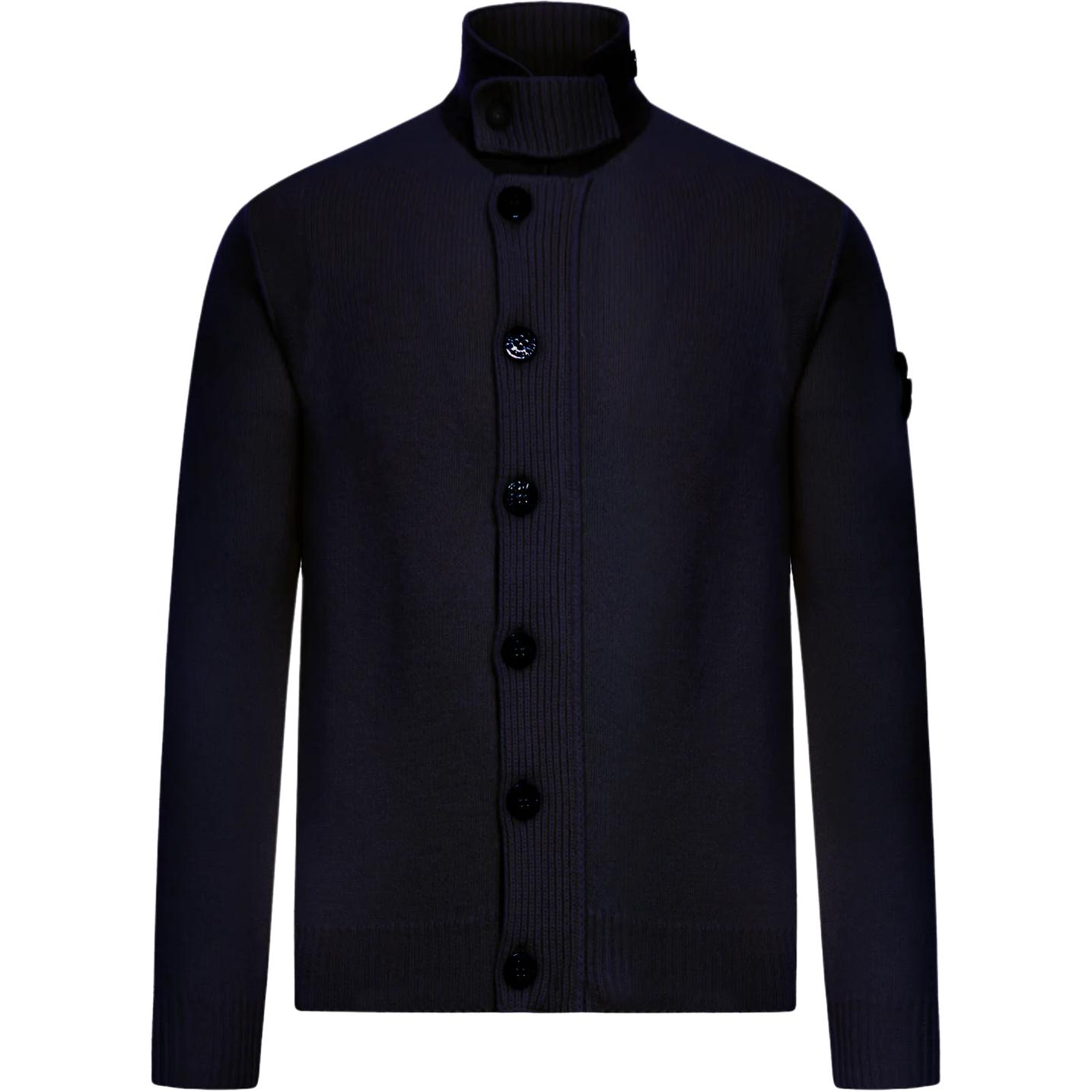 

STONE ISLAND Классический свитер с патчем с логотипом, высоким воротником и однобортной застежкой, унисекс K2S155100047S00A3-V0020 S