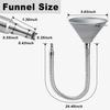 Funnel Automotive Steel Bendable Universal Spout Funnel with Filter and 23.6" Flexible Pipe Long Neck Oil Funnel for All Automotive Oils, Lubricants,