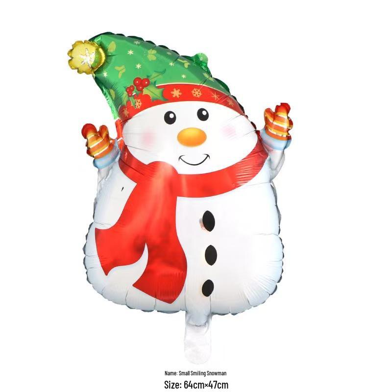 Large Christmas Tree and Santa Claus Aluminum Foil Balloons for Window Display 