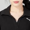 Puma Einfarbig Lässig Locker Minimalistisch Gestricktes Polo Kurzarmkleid Damenkleid Schwarz 676658-01