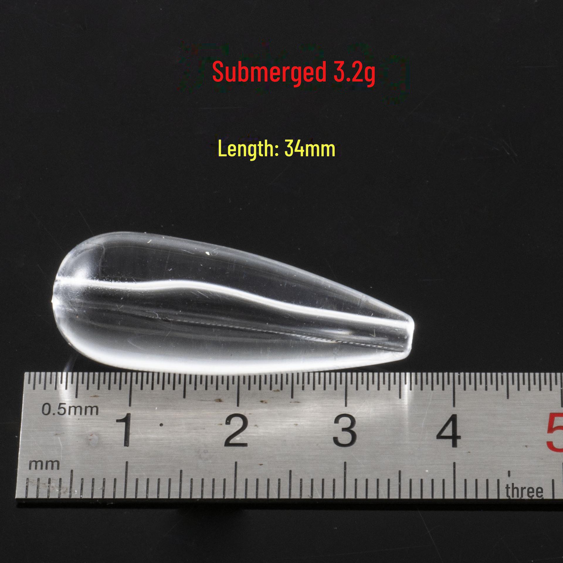 

3.2g Прозрачный акриловый рыболовный инвентарь: Медленнотонущее погружное литейное устройство и поплавок