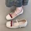 Gentle Fairy Mary Jane Shoes 2025 Spring Sweet and Cute Bow Shallow Mouth Inner Height Increase Ballet Shoes
