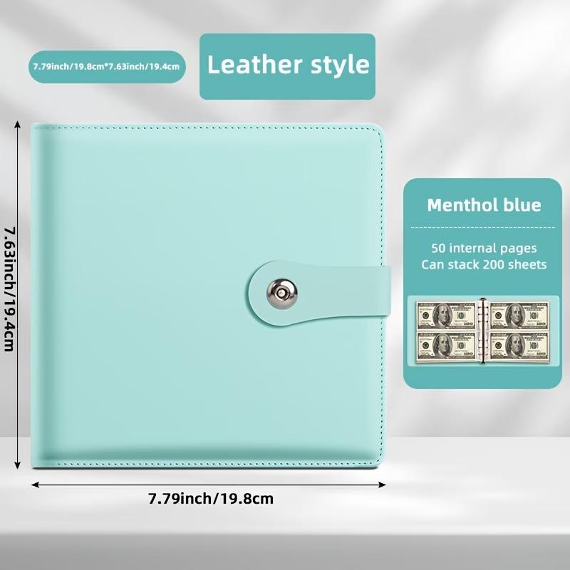 

Money Storage Binder with Lock Album Featuring Ample Space Multi-Pockets on Design Perfect for Organizing Keepsakes синий