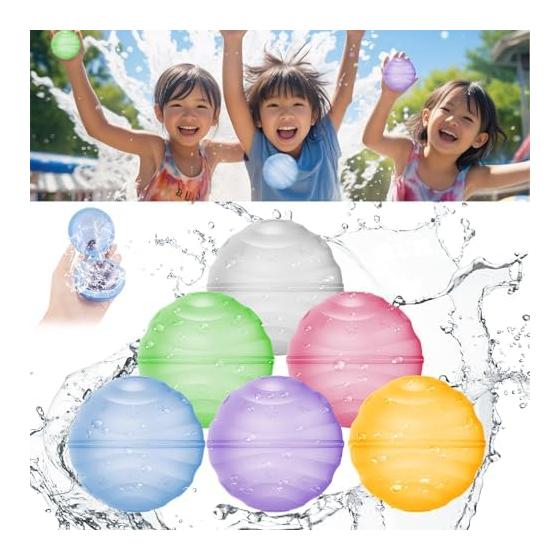 Водяной шар Splash Ball Ninonly Магнитный Небьющийся Водяной шар Повторно используемый Силиконовый Летний Фестиваль Битва на водяных шарах Многоразовый Водные игры 6