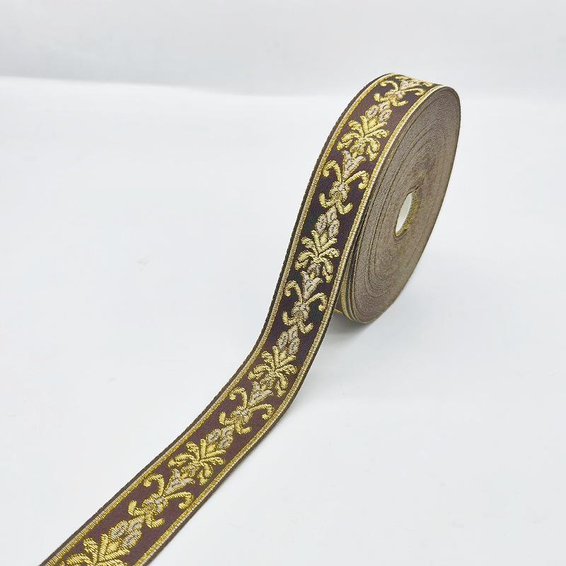 Jintian 3cm Etnický styl Žakárová stuha krajka - 24m kus pro oděvy, závěsy, bytový textil.