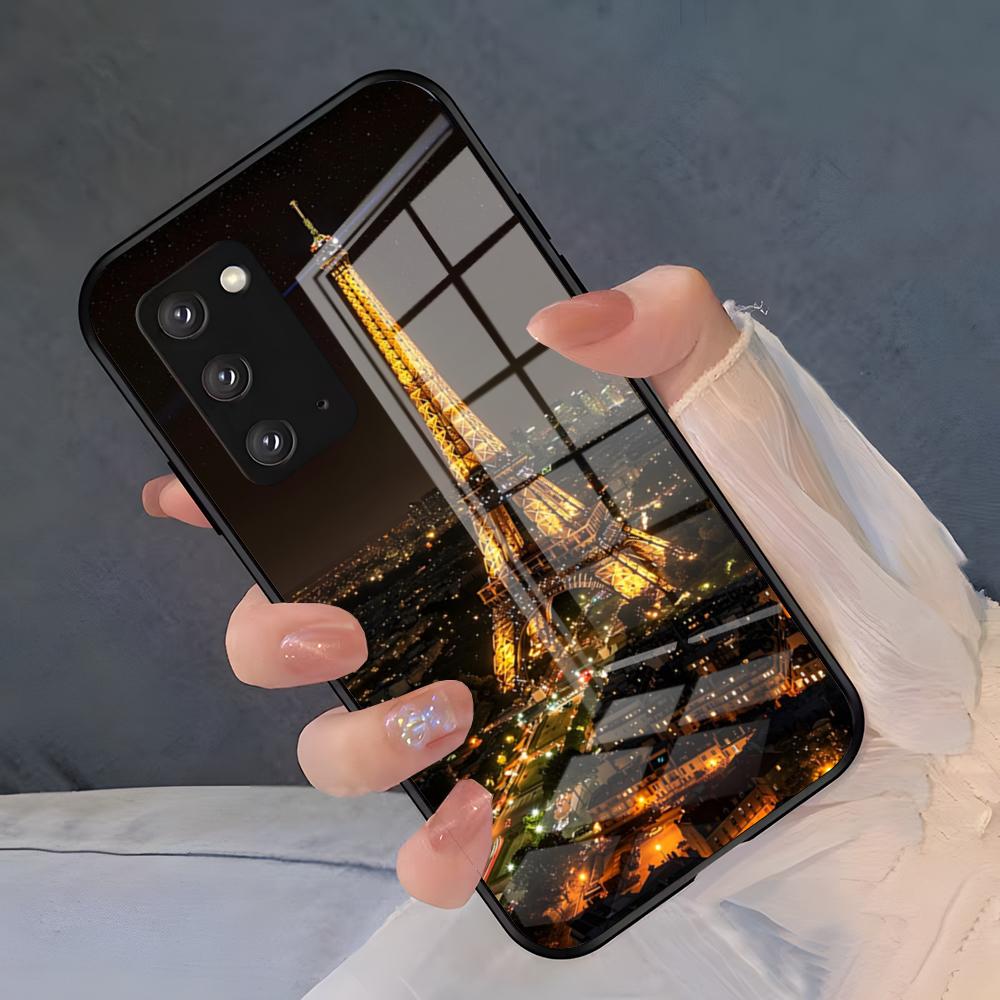 Eiffel Tower Phone Case For Samsung S26 S25 Plus S20 S20 Plus S22 Ultra S23 FE S21 Plus S21 Ultra Glass Cover